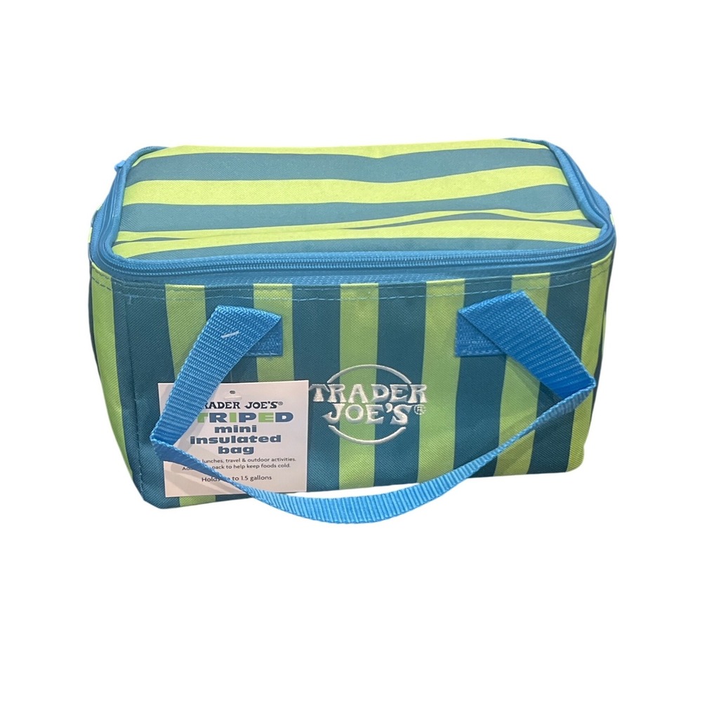 NWT Trader‎ Joe's Striped Mini Insulated Cooler Tote May 2026 Limited Edition